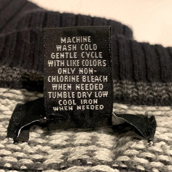 Alfani men’s Black White 100% Cotton Sweater Heavy V-Neck XXL - Picture 5 of 6